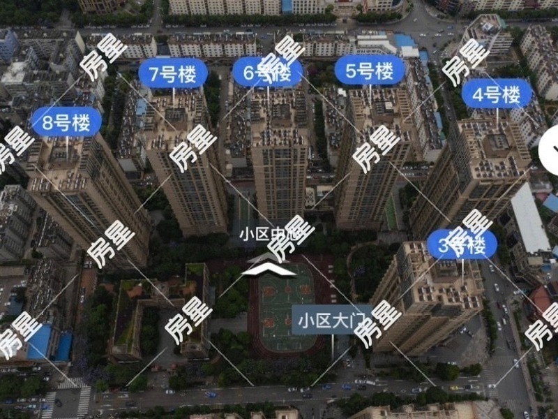 4室2廳2陽臺 同德昆明廣場B區(qū)小區(qū)平面圖