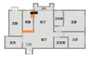 4室2廳2陽臺 同德昆明廣場B區(qū)戶型圖