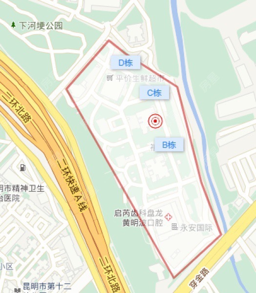 3室2廳1陽臺 禧瑞都小區(qū)平面圖