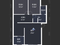 5室2廳 恒水源戶型圖