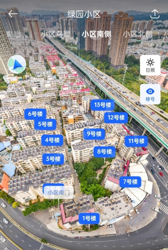 3室2廳2陽臺 綠園小區(qū)小區(qū)平面圖