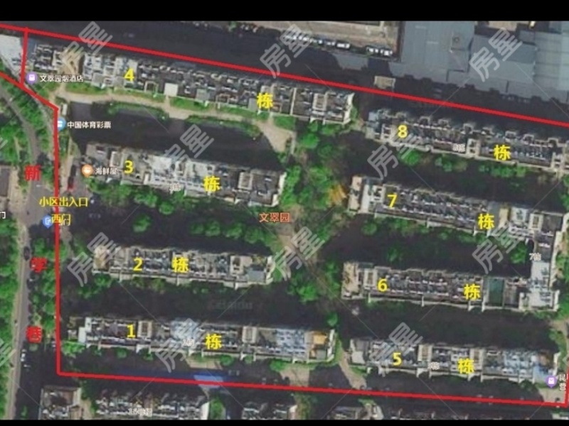 3室2廳2陽臺 高新文翠園小區(qū)平面圖