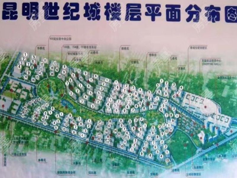 世纪城华春苑小区平面图