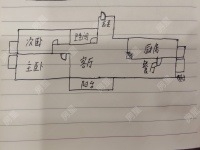 3室2廳1陽(yáng)臺(tái) 都市名典戶型圖