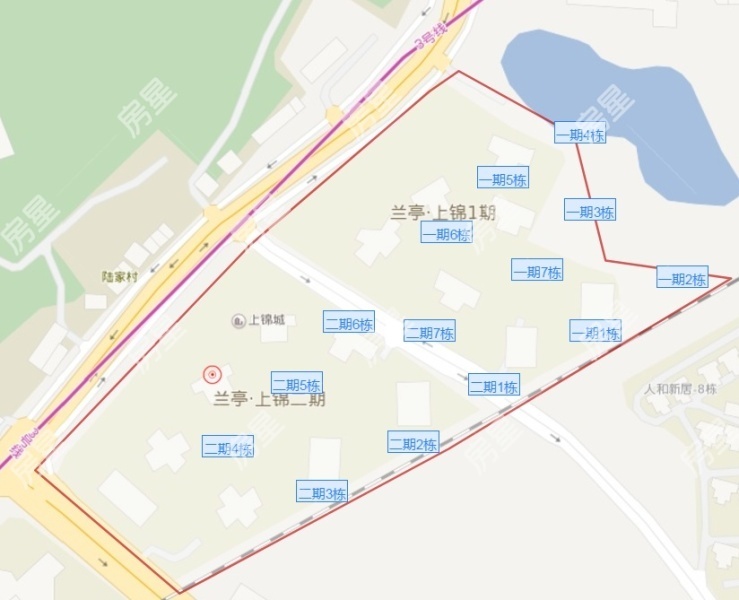 4室2廳2陽(yáng)臺(tái) 蘭亭上錦二期小區(qū)平面圖