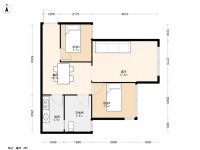 2室1廳1陽(yáng)臺(tái) 南亞未來城戶型圖
