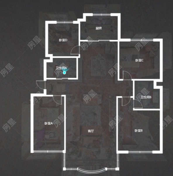 4室2廳1陽臺 萬源小區(qū)戶型圖