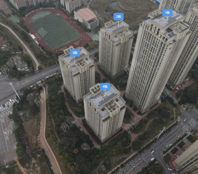 3室2廳2陽臺 俊發(fā)城牡丹苑小區(qū)平面圖