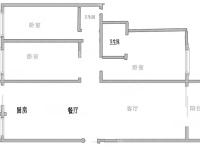 3室2廳2陽臺(tái) 湖畔之夢戶型圖