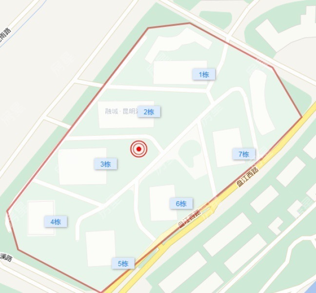 昆明湖中坝14号地块臻园B区小区平面图