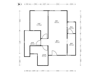 2室2廳1陽(yáng)臺(tái) 中海學(xué)府路8號(hào)
