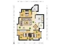 3室2廳1陽(yáng)臺(tái) 云安尚品戶型圖