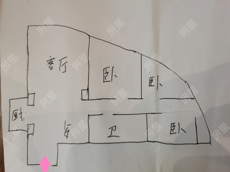 3室2廳 凱旋花園戶型圖