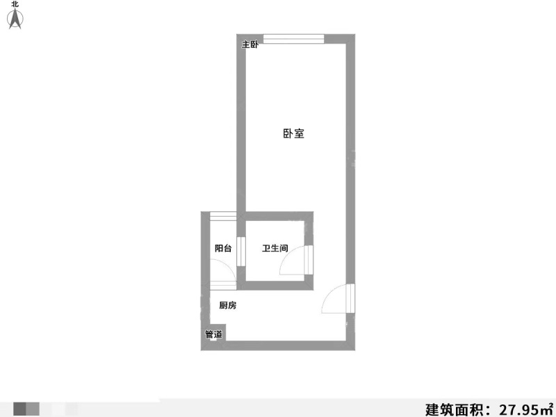 1室1廳1陽臺 南亞未來城戶型圖