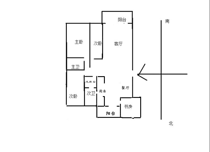 4室2廳2陽臺 湖畔之夢戶型圖