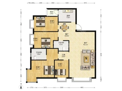 4室2廳1陽(yáng)臺(tái) 經(jīng)典明苑