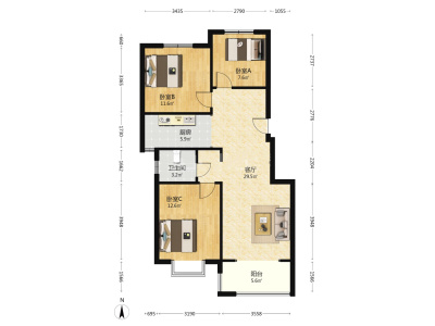 3室2廳 德潤香山府