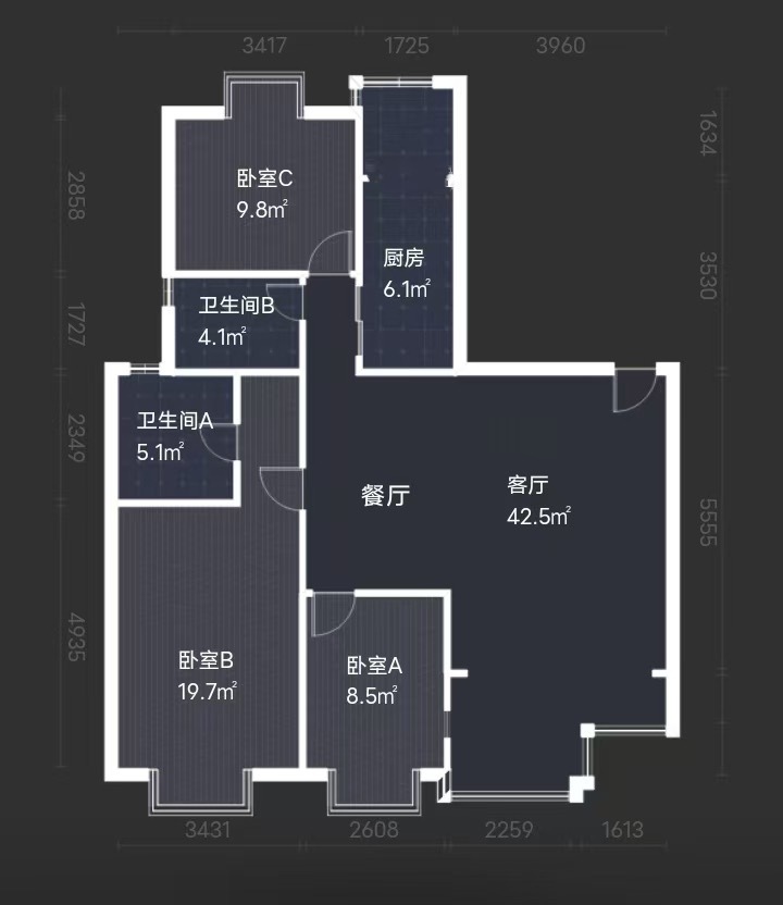 华都花园A区户型图