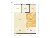 1室1廳1陽臺 金尚俊園一期戶型圖