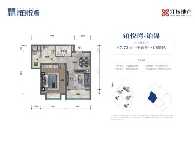 1室1廳2陽臺 江東鉑悅灣