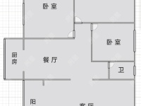 3室2廳1陽(yáng)臺(tái) 學(xué)云路3號(hào)戶型圖
