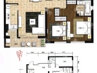 3室2廳1陽臺 七彩俊園戶型圖