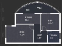 1室2廳2陽臺(tái) 理想紅樹灣公寓戶型圖