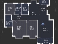 4室2廳 滇池印象花園戶型圖