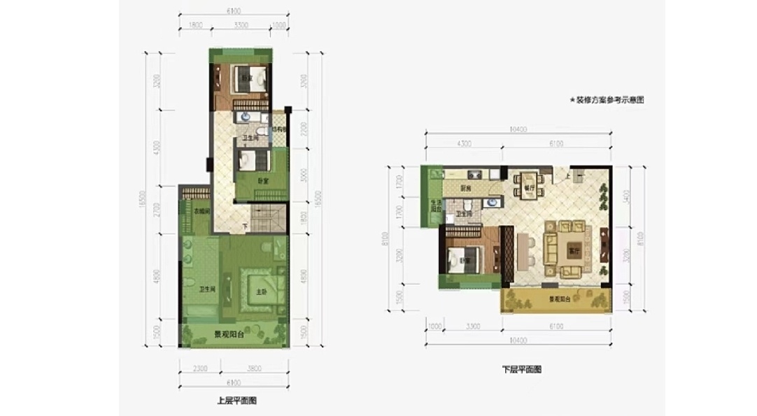 4室2廳4陽臺 藍(lán)光水岸公園戶型圖