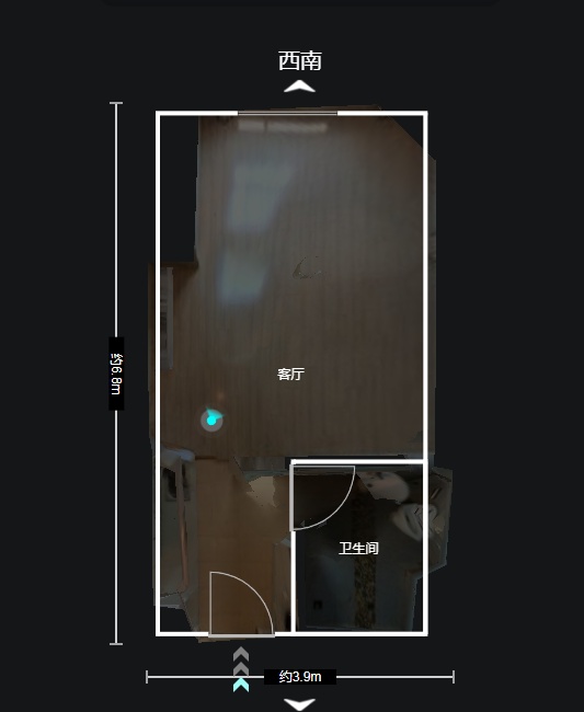 1室1廳 可樂公寓戶型圖