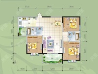 3室2廳2陽(yáng)臺(tái) 東驤神駿二期戶型圖