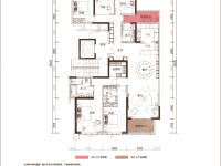 5室2廳2陽(yáng)臺(tái) 俊發(fā)逸天峰戶型圖