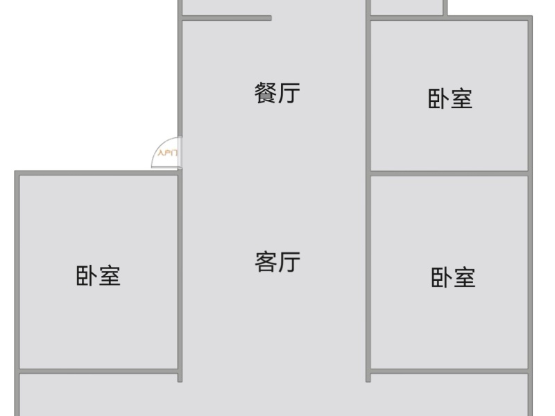 3室2厅1阳台 烟科研户型图