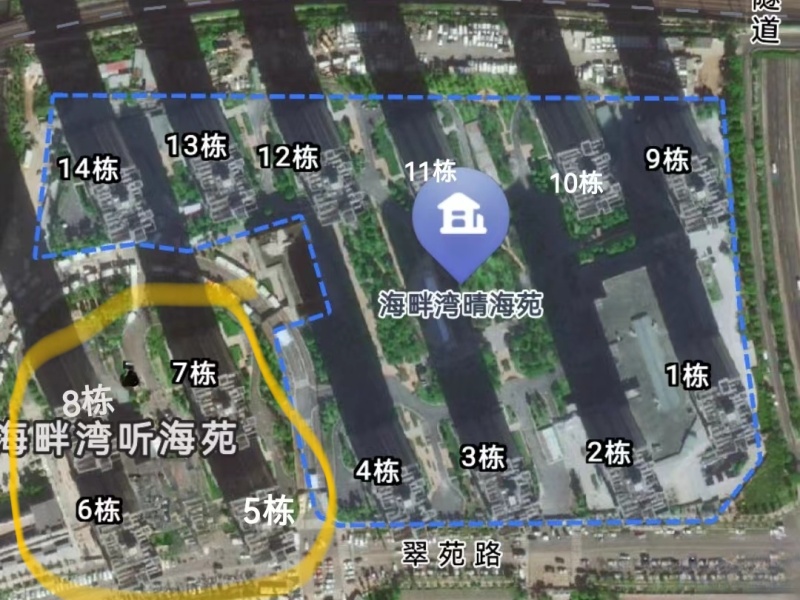 3室2廳1陽臺 海畔灣晴海苑小區(qū)平面圖