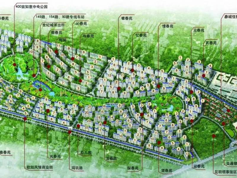 世纪城岚春苑小区平面图