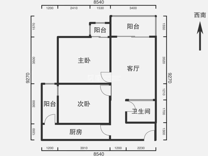 经典双城二、三期户型图