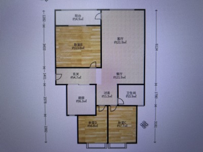 3室2廳 盛高大城二期戶型圖