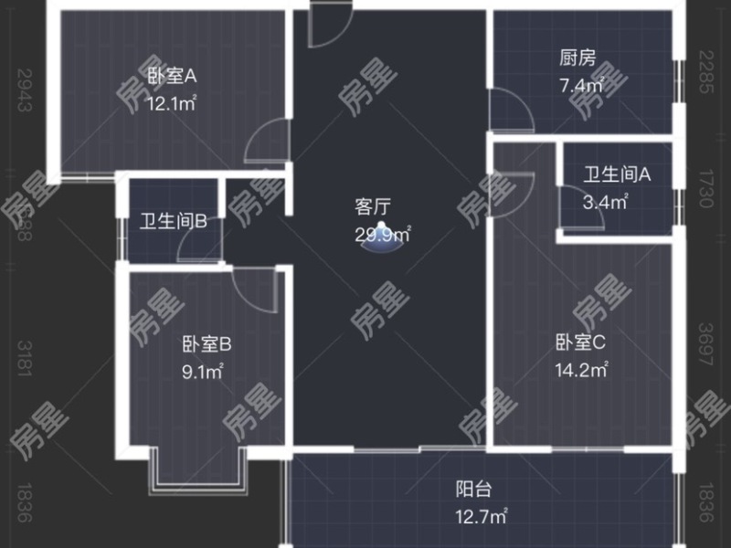 万彩城三期户型图