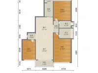 3室2廳1陽臺 藍(lán)山數(shù)碼戶型圖