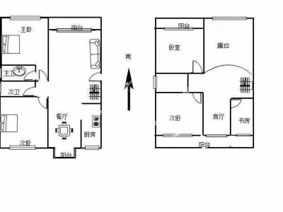 5室2廳3陽(yáng)臺(tái) 金廬園