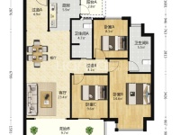 3室2廳1陽臺(tái) 龍湖天璞A1地塊戶型圖