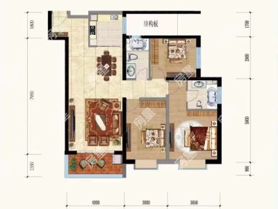 3室2廳2陽臺 金科陽光里