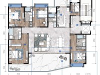 4室2廳2陽臺 華夏四季三期戶型圖