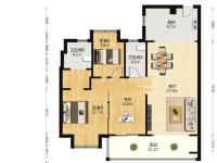 3室2廳 碧桂園云南映象云彩戶型圖