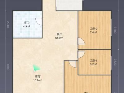 3室2廳1陽臺 航空小區(qū)