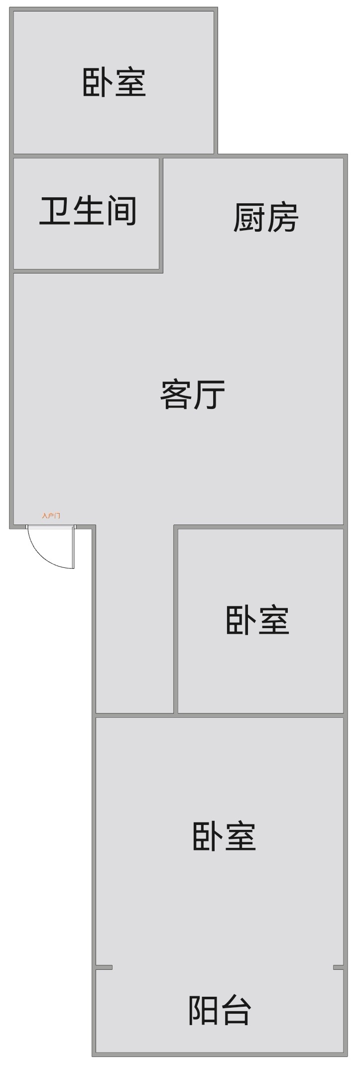 3室1廳 天君殿巷14號戶型圖