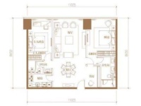 2室2廳 俊發(fā)逸天峰公寓戶型圖