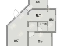 2室2廳1陽臺 金星小區(qū)戶型圖