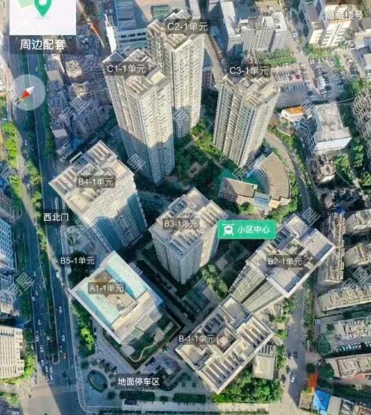 3室2廳2陽臺 融城優(yōu)郡小區(qū)平面圖