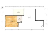 1室1廳1陽臺 摩瑪戶型圖